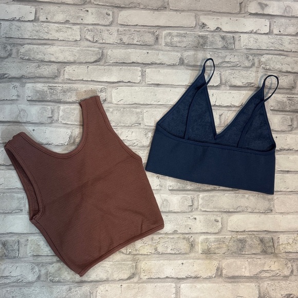Stylish Women's Blue and Brown Tops - Picture 3 of 6